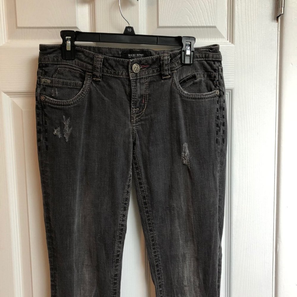 MEK Denim Grey Destroyed Denim Size 29W 34L